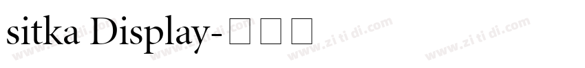 sitka Display字体转换
